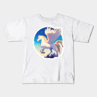 Beautiful white Pegasus Kids T-Shirt